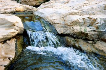 Streams and waterfalls Nature Reserve Ein Gedi at the Dead Sea in Israel