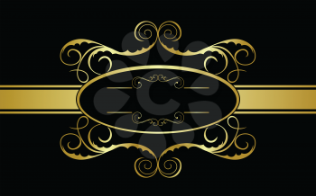 Royalty Free Clipart Image of a Decorative Banner 