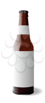 Royalty Free Clipart Image of a Bottle of Beer