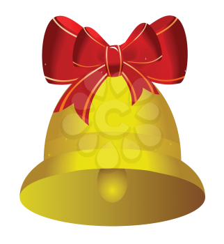 Royalty Free Clipart Image of a Christmas Bell 