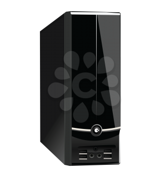 Royalty Free Clipart Image of a Computer Tower
