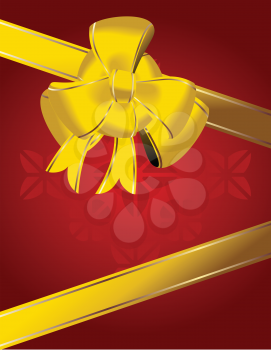 Royalty Free Clipart Image of a Christmas Bow Decoration