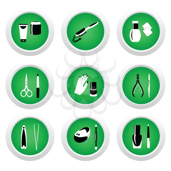 Royalty Free Clipart Image of Cosmetic Icons