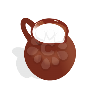 Royalty Free Clipart Image of a Jug of Milk