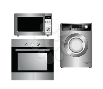 Royalty Free Clipart Image of Household Appliances