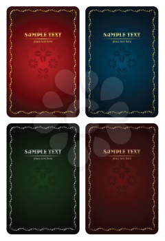 Royalty Free Clipart Image of a Set of Invitation Templates