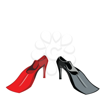 Royalty Free Clipart Image of Shoe Flippers