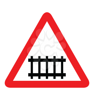 Royalty Free Clipart Image of a Railroad Sign
