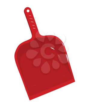 Royalty Free Clipart Image of a Red Plastic Scoop