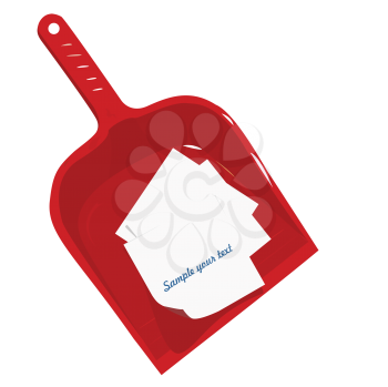 Royalty Free Clipart Image of a Broom Sweeper 