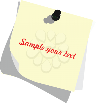 Royalty Free Clipart Image of a Post It Note