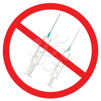 Royalty Free Clipart Image of a Stop Drug Sign