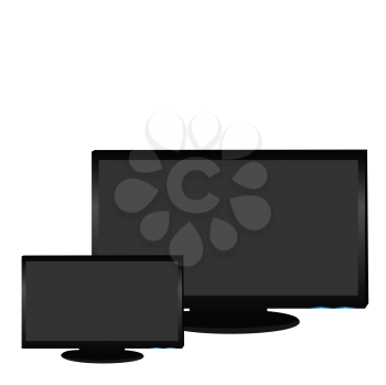 Royalty Free Clipart Image of Plasma LCD Televisions 