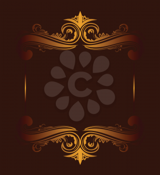 Royalty Free Clipart Image of a Luxurious Frame Design