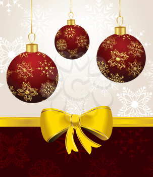 Illustration background with Christmas balls - vector