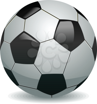 Illustration of soccer ball isolated on white background - vector