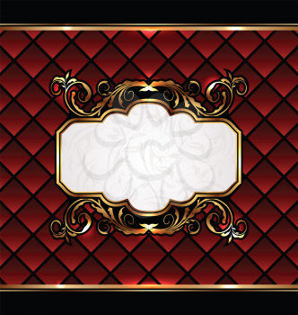 Illustration vintage aristocratic emblem, grand background - vector