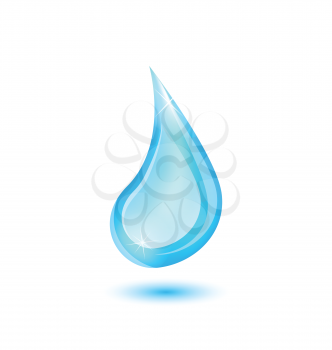 Illustration water drop isolated on white background - vector