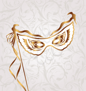 Illustration venetian carnival or theater mask  - vector