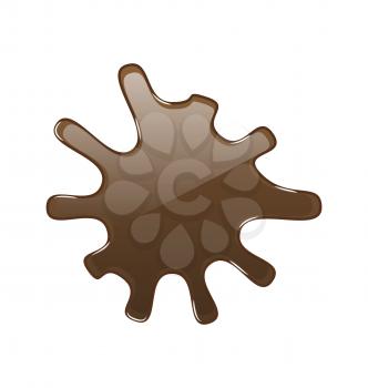 Illustration hot chocolate blot, isolated on white background - vector
