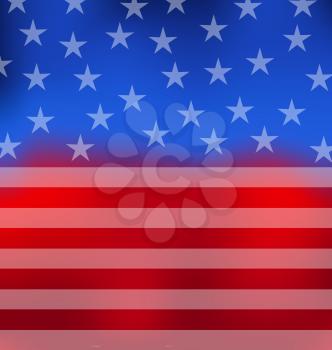 Illustration abstract American Flag for 4th of July - vector