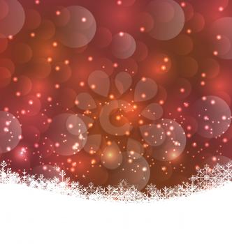Illustration winter snowflakes background with copy space for your text - vector 