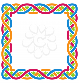 Illustration Abstract Celtic Weaving Framework, Isolated on White Background - Vector