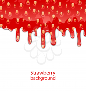 Illustration Texture of Strawberry Jam on White Background - Vector