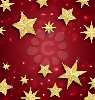 Illustration Starry Border for Merry Christmas and Happy New Year - Vector