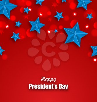 Illustration Abstract Stars Background for Happy Presidents Day of USA - Vector