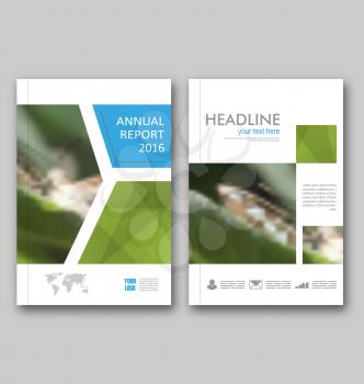 Illustration Brochure Template Layout, Cover Design Annual Report, Design of Magazine or Newspaper, Flyer - Vector