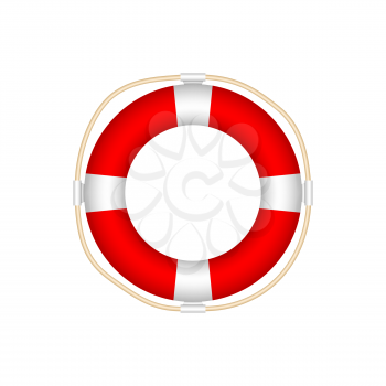 Lifebuoy Icon Isolated on White Background. Realistic Style - Illustration Vector