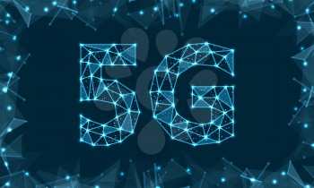5G New Wireless Internet Wi-Fi Connection. Global Network High Speed Innovation Connection Data Rate Technology - Illustration Vector