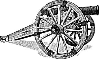Royalty Free Clipart Image of a Civil War Cannon