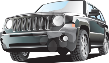 Royalty Free Clipart Image of a Jeep