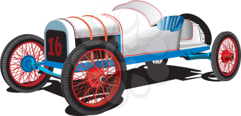 Royalty Free Clipart Image of an Old Sports Car