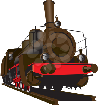Royalty Free Clipart Image of a Steam Engine