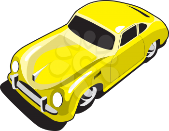 Royalty Free Clipart Image of an Old Car