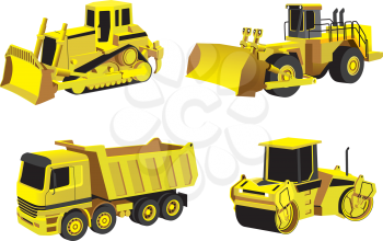 Royalty Free Clipart Image of Construction Machinery