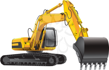 Royalty Free Clipart Image of an Excavator
