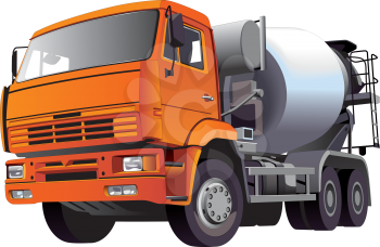 Royalty Free Clipart Image of a Cement Truck