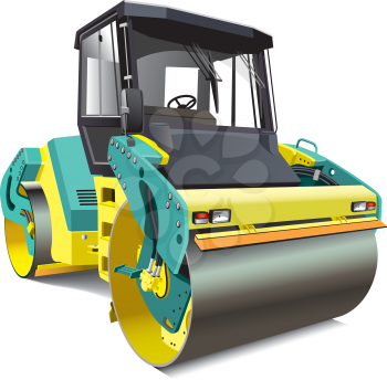 Royalty Free Clipart Image of a Steamroller