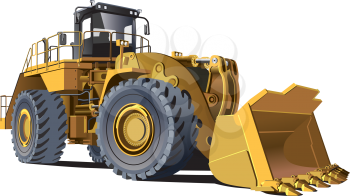 Royalty Free Clipart Image of a Front End Loader