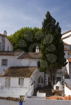 Royalty Free Photo of Houses and Tiled Roofs in Portugal