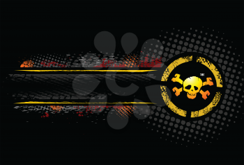 Royalty Free Clipart Image of a Skull Background