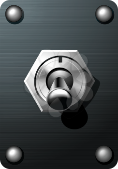 Royalty Free Clipart Image of an Analog Toggle Switch