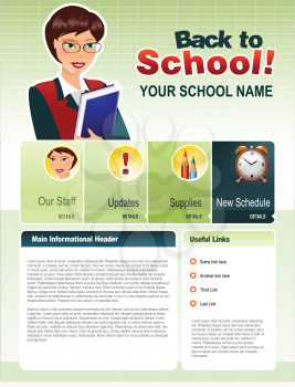 Royalty Free Clipart Image of a Back to School Flyer