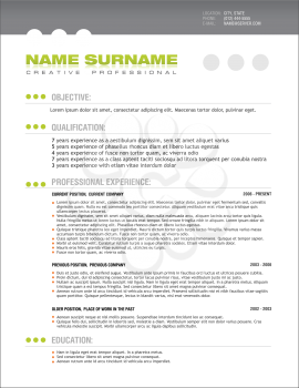 Royalty Free Clipart Image of a Professional Resume Template