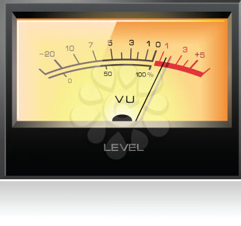 Royalty Free Clipart Image of a Signal VU Meter