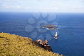 Motu Nui islet near Easter Island, Pacific Ocean
